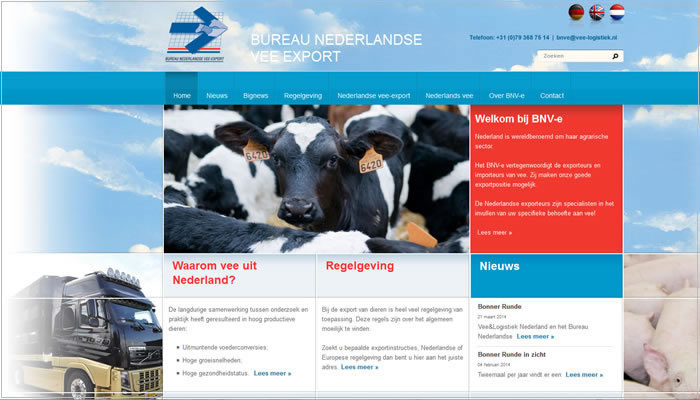BNVE.nl bureau Nederlandse vee export Zoetermeer