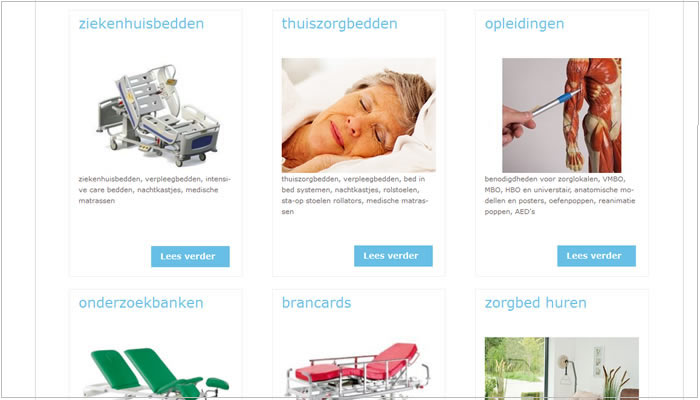 Ziekhuisbed.nl nieuwe website en webshop Den Bosch