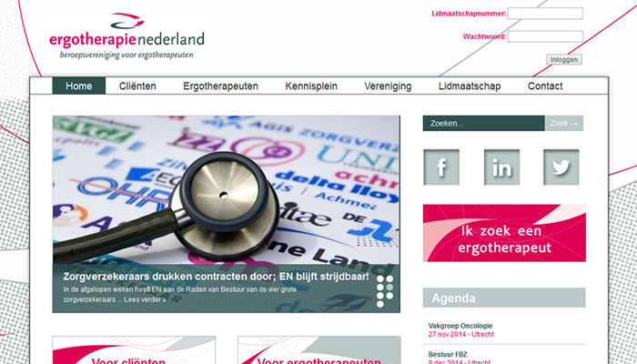Ergotherapie Nederland Utrecht crm cms WordPress