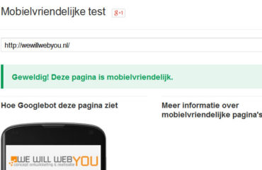 mobile seo mobielvriendelijke website test google